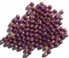 100 6mm Round Lustre Amethyst AB Glass Beads